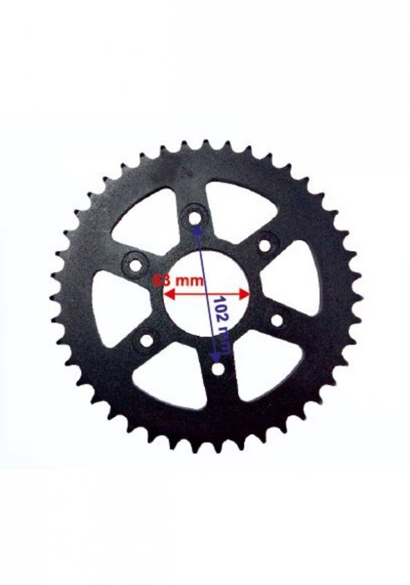 BAJAJ DOMİNAR 400 - KTM DUKE 390  ARKA DİŞLİ 520-43T İÇ 63 mm 6 DELİKLİ ürün görseli