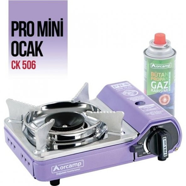 ORCAMP PORTATİF CK-506 KIRMIZI OCAK MİNİ ELOKSAL PLASTİK ÇANTALI KIRMIZI 7814 - 3
