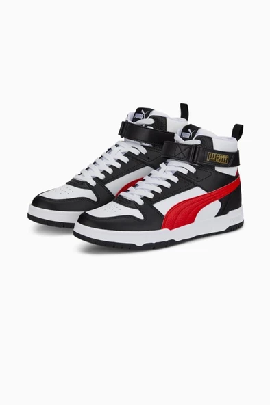 Puma RBD Game Unisex Sneaker Ayakkabı Beyaz Siyah Kırmızı 36-40 - 2