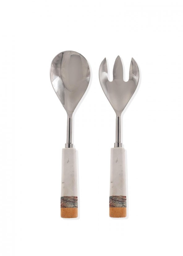 The Mia SNM0269 Mermer Salata Servisi 2 Li Set - 2