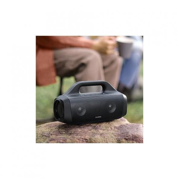 Anker Soundcore Motion BOOM Kablosuz Bluetooth Hoparlör - 30W Stereo Ses - IPX7 Suya Dayanıklılık - 24 Saate Varan Şarj - Siyah - A3118 - Resim 5