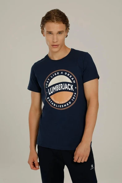 LUMBERJACK CT1139 ISLAND LOGO T-SHIRT 2FX