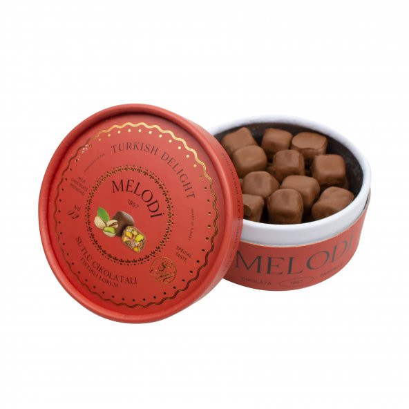 Melodi Çikolata Sütlü Çikolatalı Duble Fıstıklı Lokum 250 gr