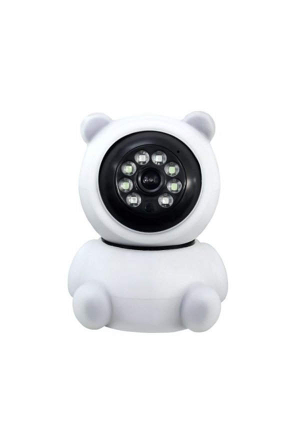 Ip Wifi 360 1080p Güvenlik Kamerası Gece Görüşlü Led Işıklı Alarmlı Kamerası Panda Kılıflı - 2
