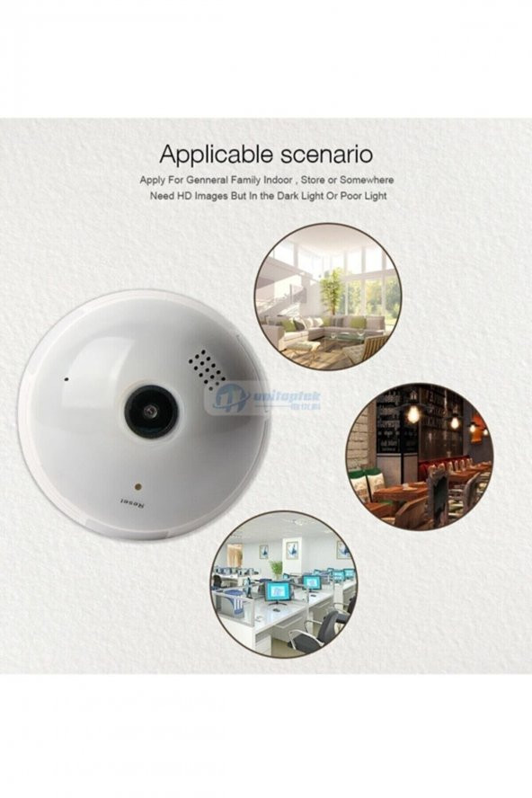 Ip Kamera 360 Derece Balıkgözü Panoramik Wifi P2p Ağ Ip Kamera Cmr8 - 2