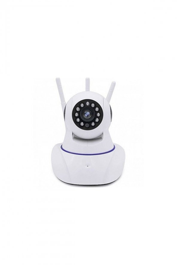 QASUL Wi-fi Kablosuz Cmr5 Ip Güvenlik Ve Bebek Kamerası 360 Derece 3 Anten - 3