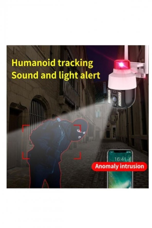 1080p Speed Dome Wifi Kablosuz İç Dış Mekan Camera Çakarlı Güvenlik Kamerası Ev - 3