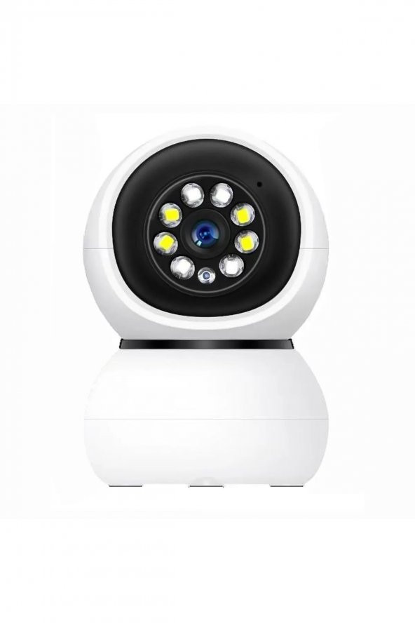 Ip Wifi 360° 1080p Güvenlik Kamerası Gece Görüşlü Led Işıklı Alarmlı Kamerası Panda Kılıflı