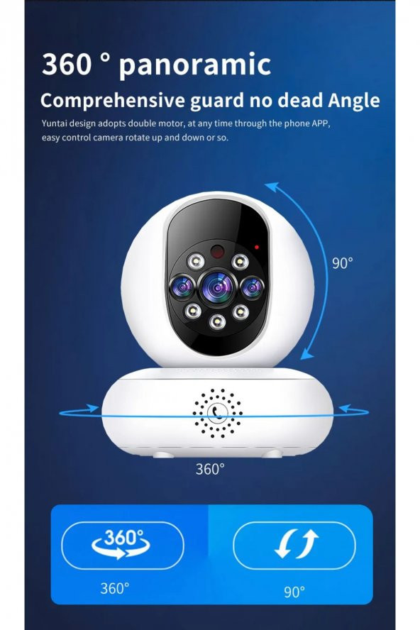 1080p Çift 2.45g Wifi Ip Kamera Akıllı Ev Güvenlik Cctv Sistemi Hareket Izleme Sesli Interkom - 3