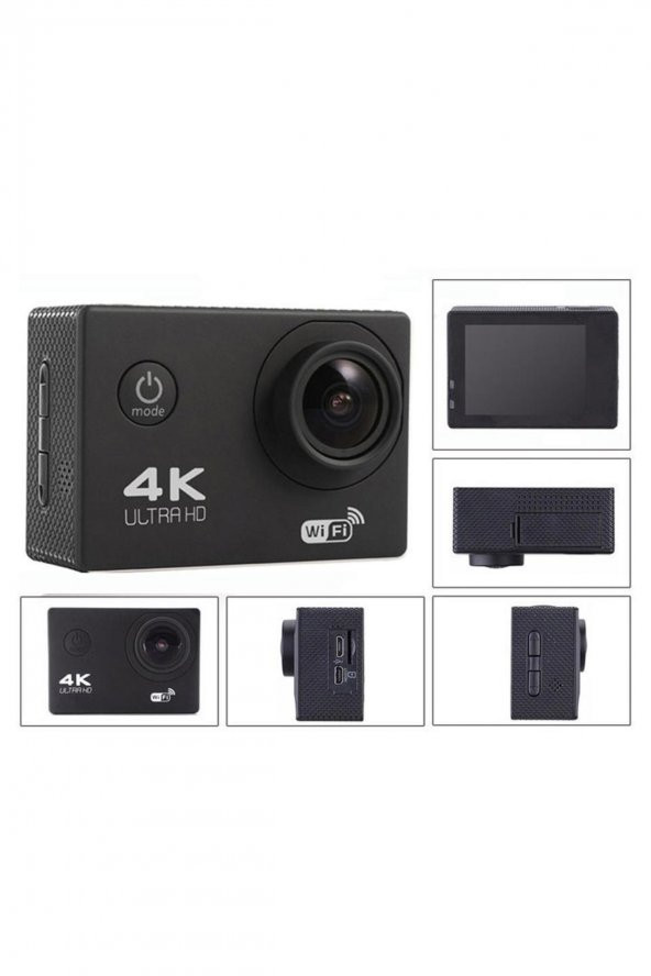 4k Ultra Hd 170 Derece Wifi Li Aksiyon Kamera Full Aparat - 3