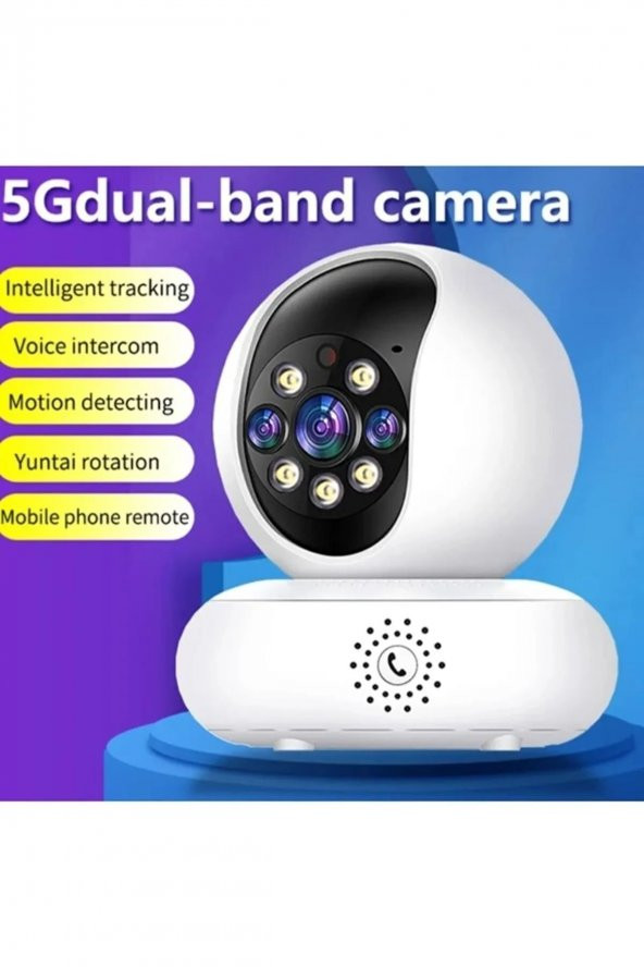 Wifi Ip Kamera 1080p Çift 2.4  5g Cctv Sistemi Hareket Izleme Sesli Akıllı Ev Güvenlik Kamerası - 3