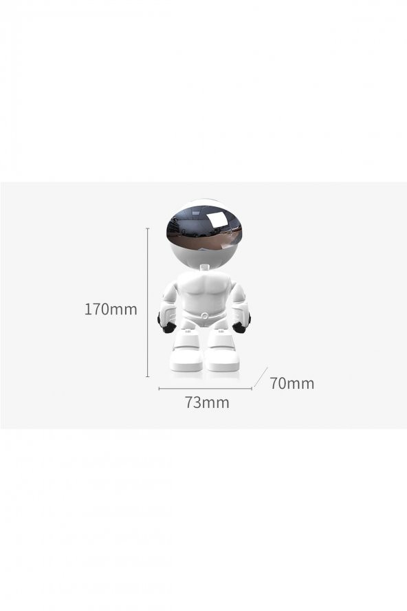 1080p Robot Görünümlü Wifi Ip Güvenlik Kamerası Kablosuz Gece Görüşlü - 3