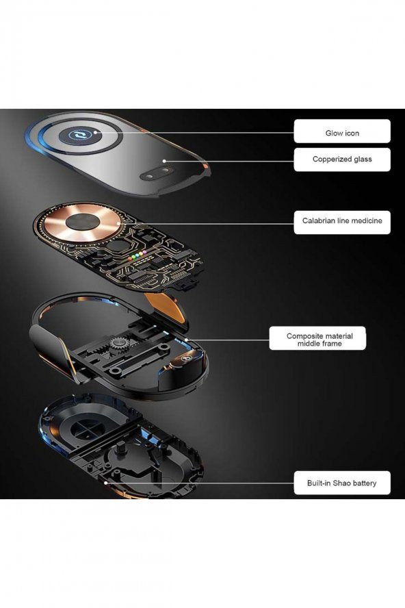 Kablosuz Şarj Araba için Manyetik Elektrikli Telefon Tutacağı Şık Görünümlü Işıklı - 3
