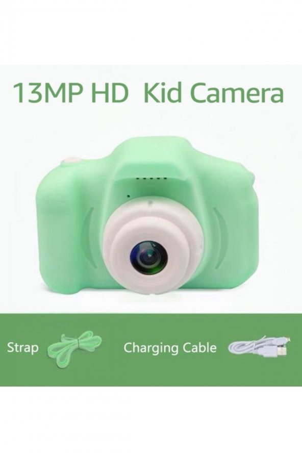 Mini Dijital Çocuk Fotoğraf Makinesi Hd 1080p Sd Hafıza Kart Girişli 5 Mp Video Makinası - 2