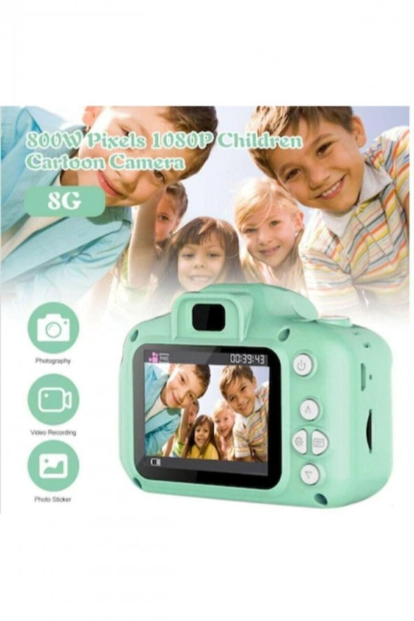 Mini Eğitici Kamera Çocuklar Için 5 Oyunlu Dijital Fotoğraf Makinesi 8gb Hafıza Kartlı Cmr9 - 2