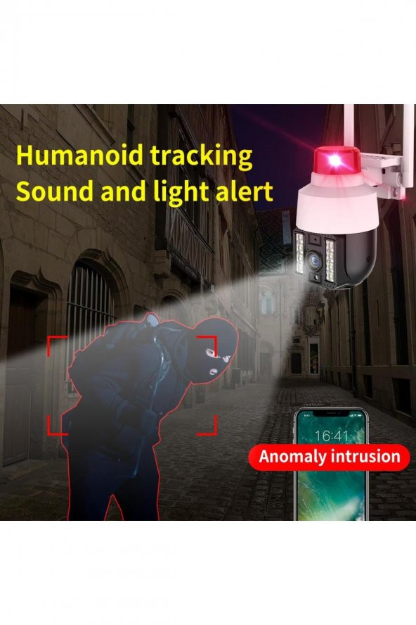 Çakarlı Speed Dome Kablosuz Dış Mekan Güvenlik Kamerası CMR21 Camera Alarm-Özellikli - 2