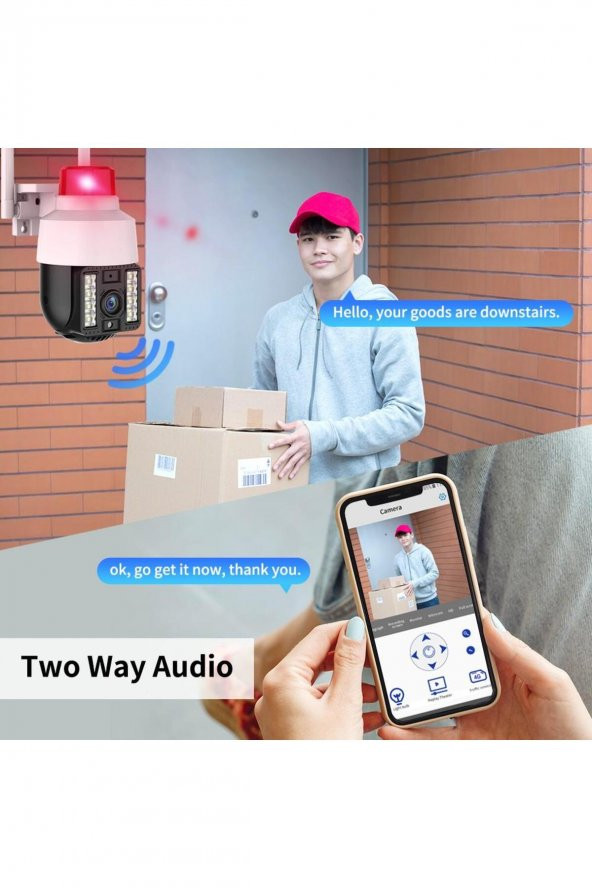 Çakarlı Speed Dome Kablosuz Dış Mekan Güvenlik Kamerası CMR21 Camera Alarm-Özellikli - 3