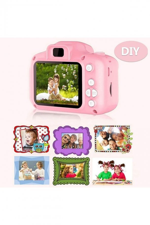 Mini Hd 1080p Çocuk Dijital Fotoğraf Makinesi 4 Gb Sd Kart Dahil Hd Oyunlu - 3