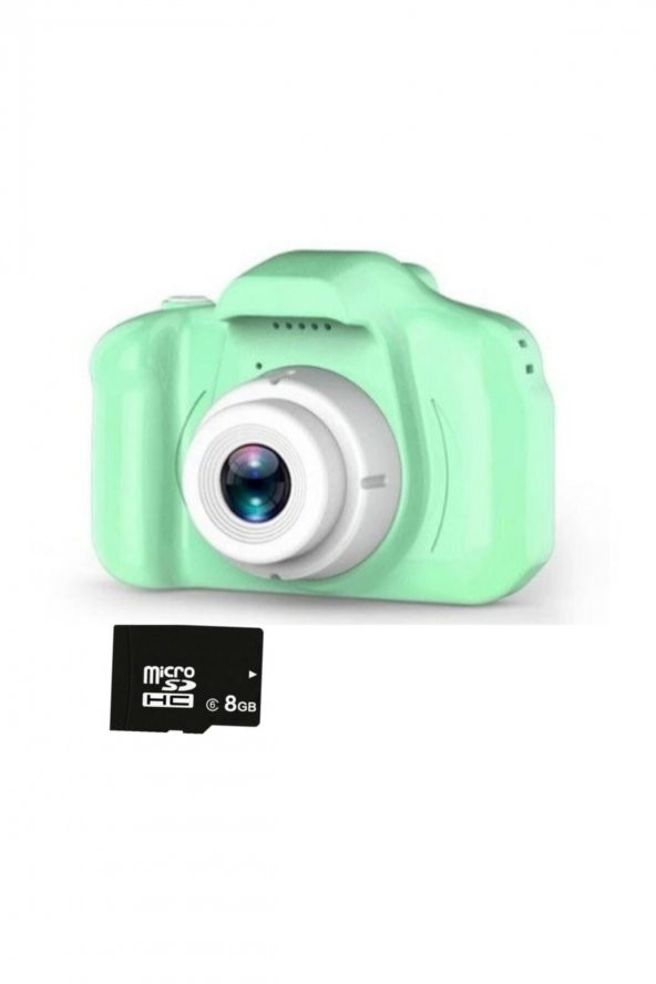 Mini 1080p Çocuklar Için Dijital Fotoğraf Makinesi-oyun,video,filtre-son Versiyon 8 Gb Sd Kart
