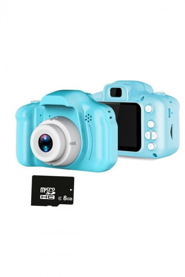 Mini 1080p Çocuklar Için Dijital Fotoğraf Makinesi 8 Gb Sd Kart