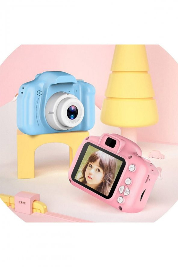 Pembe Cmr9 Çocuklar Için Mini Hd 1080p Dijital Fotoğraf Makinesi - 3