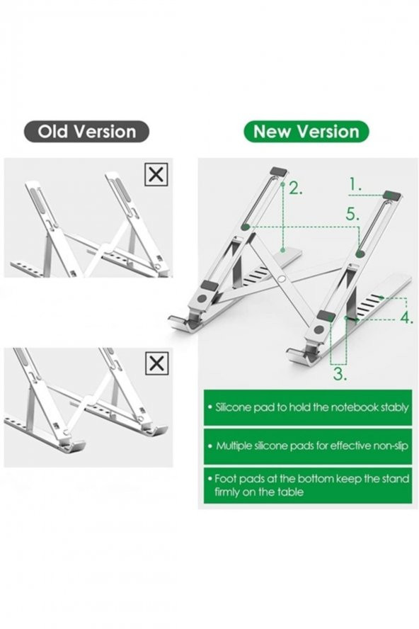 Alüminyum Manyetik Katlanabilir Ayarlı Dizüstü Laptop Standı - 2