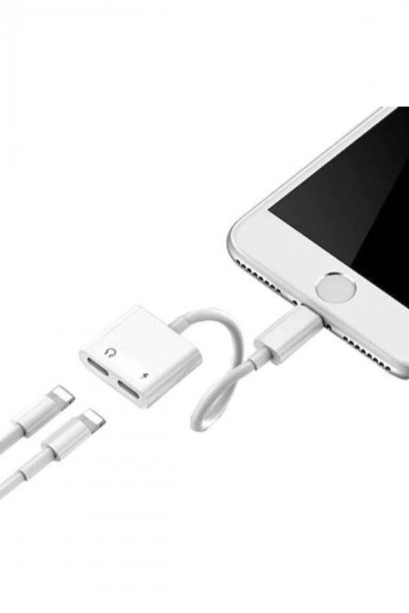 Iphoneipad Uyumlu Lightning Kulaklık Ve Şarj Çevirici Dönüştürücü Çoğal