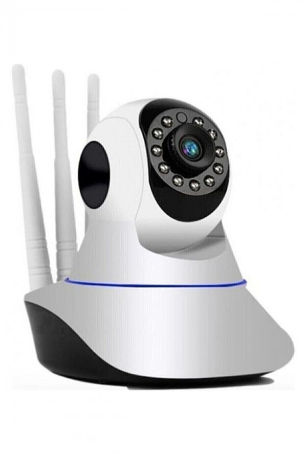Kablosuz 3 Antenli Gece Görüşlü Güvenlik Ip Kamera Wifi Bebek Izleme Harekete Duyarlı