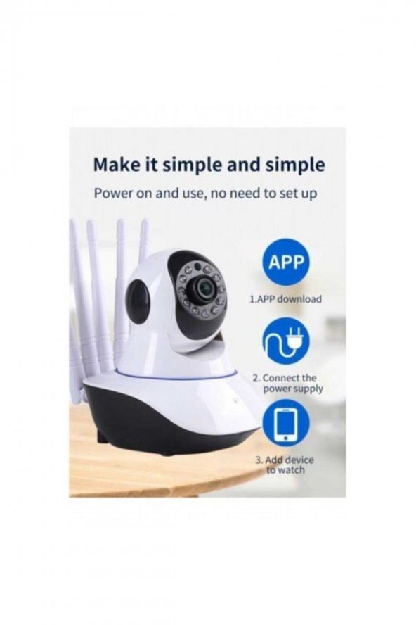 Cmr11 Wi-fi Kablosuz Ip Bebek Güvenlik Kamerası 5 Antenli - 2