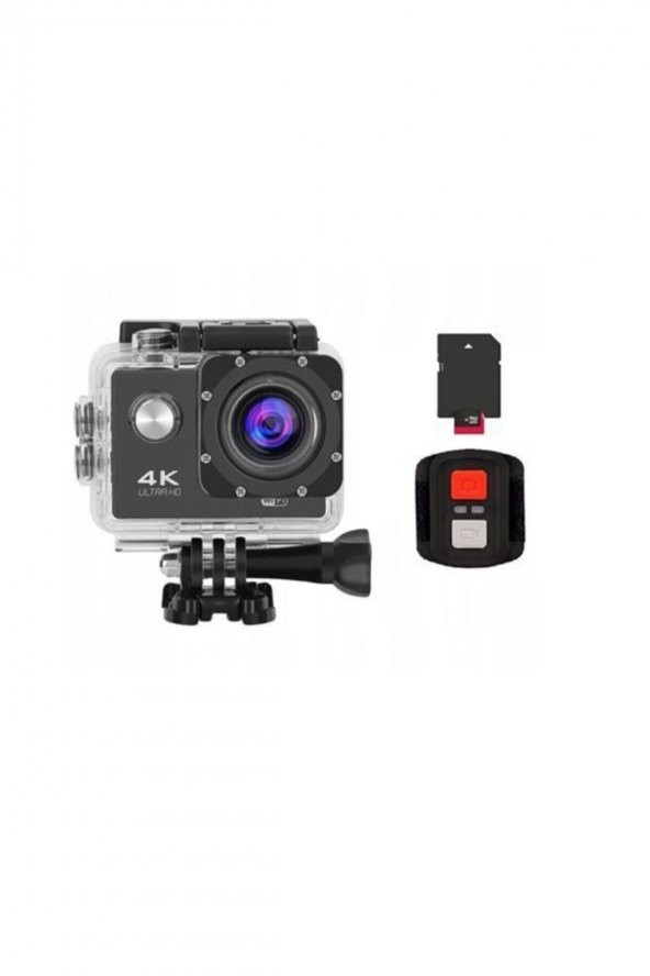 4k Ultra Hd 170 Derece Wifi Aksiyon Kamera Kumandalı + 32 Gb Sd Kart