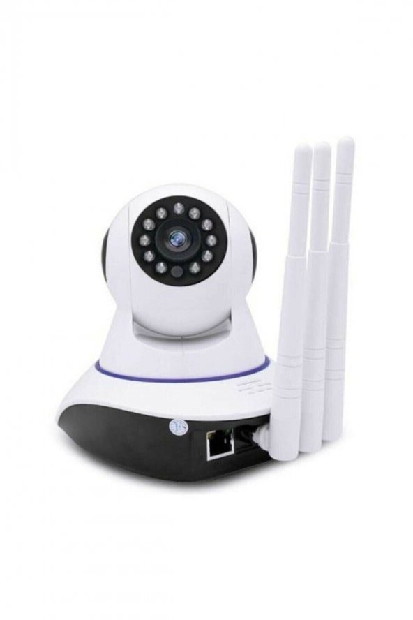 Cmr 5 Kablosuz Wifi Ip Kamera 1080p Full Hd 3 Mp Hareketli Kamera Gece Görüşlü Beyaz Blueintercmr 5 - 3