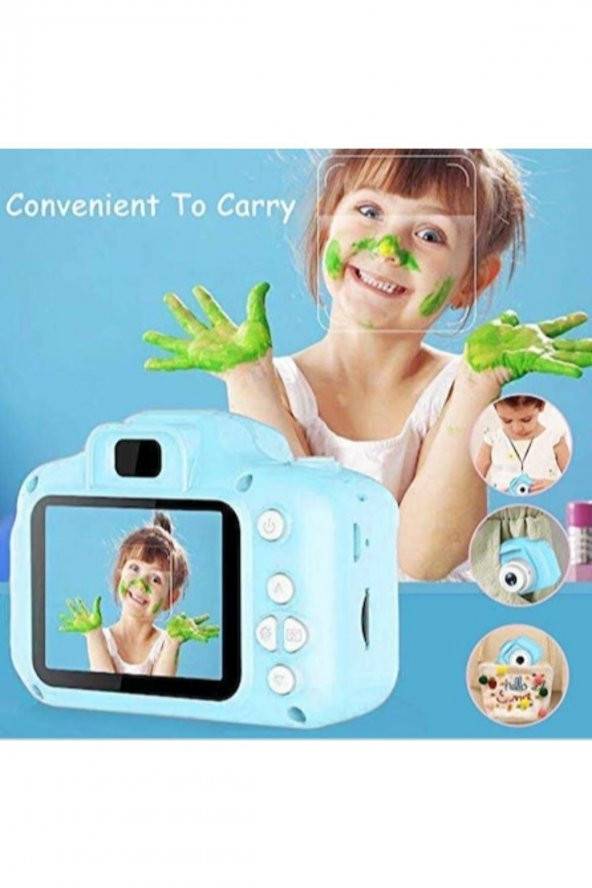 Mavi 8 Gb Sd Kartlı Mini Eğitici Kamera Çocuklar İçin Dijital Fotoğraf Makinesi Cmr9 - 3