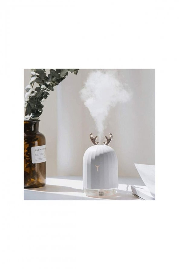 Işıklı Su Hazneli Hava Nemlendirici Buhar Makinesi Nemlendirici Geyik Figürlü - 2