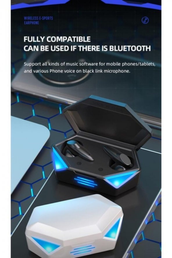 Oyuncu Kulaklığı Kablosuz Kulakiçi Rgb Işıklı Çift Mikrofonlu 3 Modlu Bluetooth 5.2 G20 Model - 3