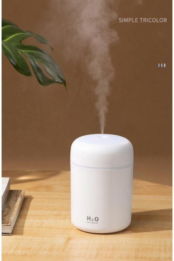 H2o Humidifier 300 Ml Ulrasonik Hava Nemlendirici Buhar Makinesi Ve Aroma Difüzörü