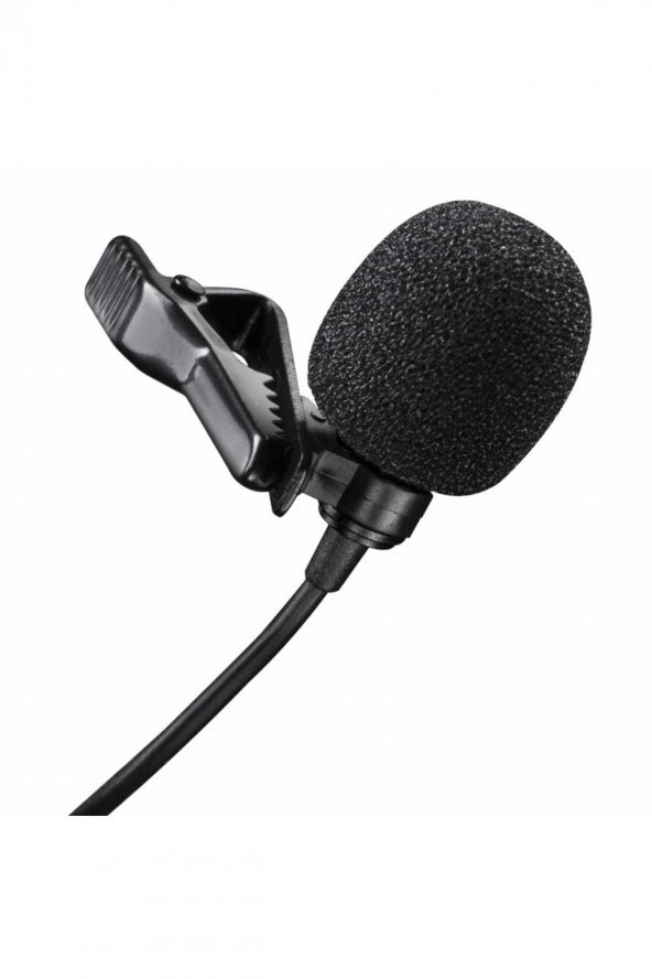 Cep Telefonu Mini Klip Mikrofon Jack Girişli Kablo Uçlu Yaka Mikrofonu