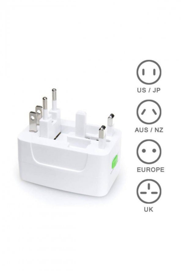 Universal Priz Fiş Çevirici Dönüştürücü Adaptör Tüm Ülkeler - 2