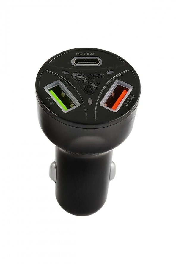 Pd Araç Çakmaklık 2 Usb+20w Pd Hızlı Şarj Destekli Çift Usb+type-c Giriş 55w Power Quick Ciharge 3.0