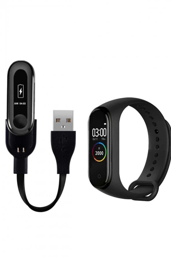 Unisex Siyah M4 Renkli Ekran Akıllı Bileklik - 2