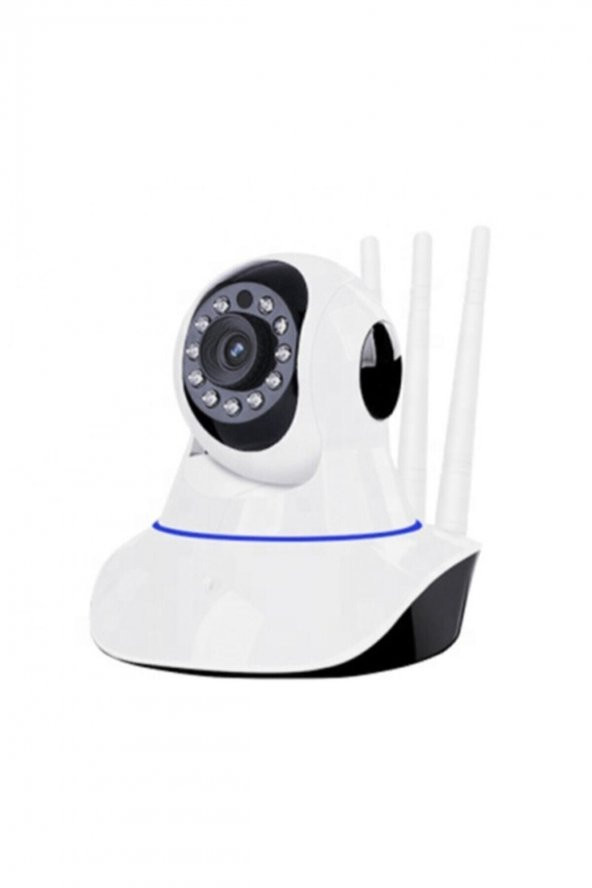 Hd Wifi Kablosuz 3 Antenli Ip Bebek Ses Dinleme ve Hırsız Alarm Güvenlik Kamerası