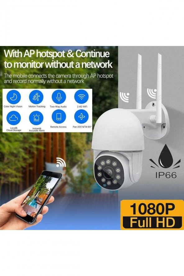 Ip Kamera + 1080p Speed Dome Ptz 2mp Dış Mekan Ip Kamera - 2