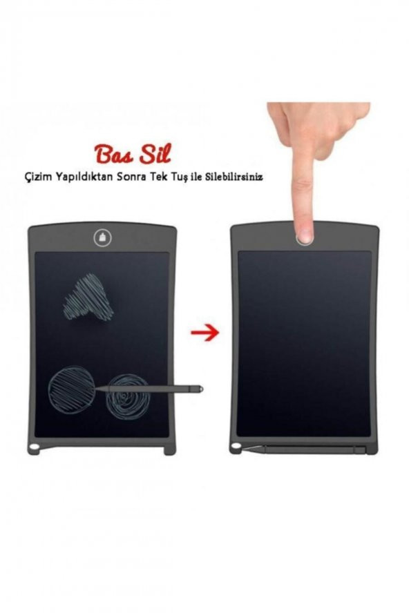 Yeşil 8.5 Lcd Grafik Not Yazma ve Çizim Tableti - 3