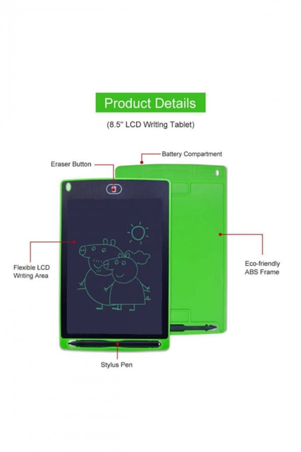 Grafik Çocuk Yazı Tahtası Çizim Tableti 8.5 Inç Dijital Ekran - 3