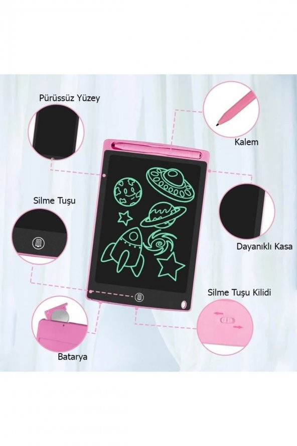 85 Çocuk Ve Yetişkinler Için Lcd Yazı Ve Resim Çizim Tableti - 3