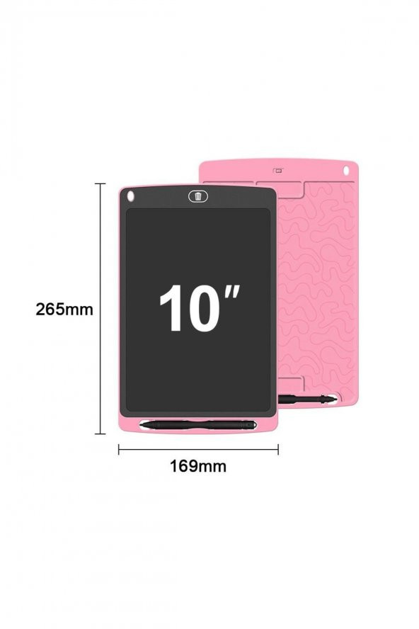 Writing Tablet Lcd 10 Inç Dijital Kalemli Çizim Yazı Tahtası Grafik Not Yazma Eğitim Tableti - 3