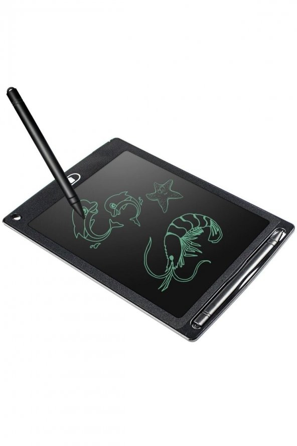Writing Tablet Lcd 8.5 Inç Dijital Kalemli Çizim Yazı Tahtası Grafik Not Yazı Eğitim Tableti Siyah - 2