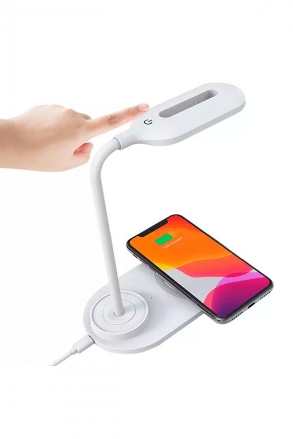 Hızlı Kablosuz Şarj Stant Ve Led Masa Lambası Taşınabilir 360 Derece Esnek Dokunma Wiereles Charger