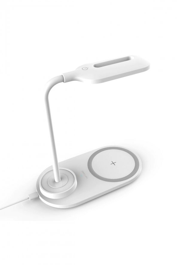 Qı Hızlı Kablosuz Şarj Ve Led Masa Lambası Taşınabilir 360 Derece Esnek Dokunma - 2