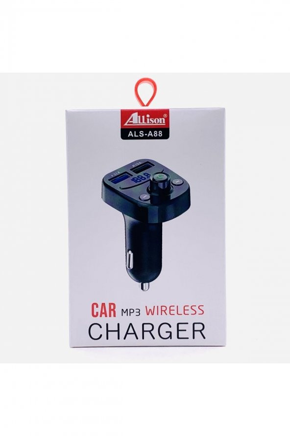 2 Usb Çıkışlı Als-a88 Model Araç Şarj & Bluetooth Kiti Wireless Car Charger Mp3 Tf Kart Girişli - 2
