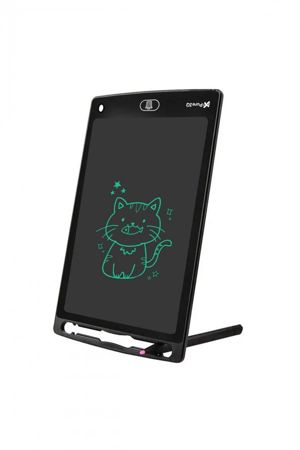 Lcd 8.5 Yazı Çizim Grafik Tableti Tahtası Silme Tuşlu Kalem Dahil Siyah - 2